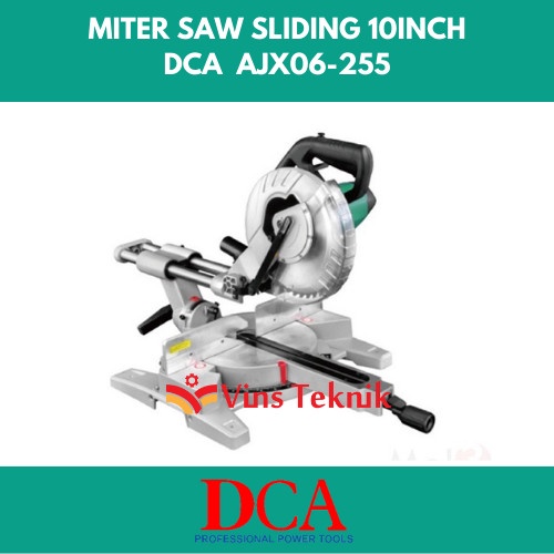 Mesin Mitersaw Sliding Dca Miter Saw Sliding Dca Ajx06-255 10Inch