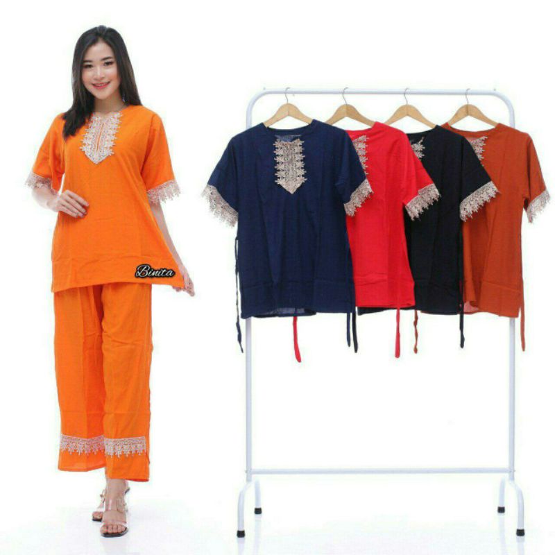 Setelan Celana Panjang Arabian Renda