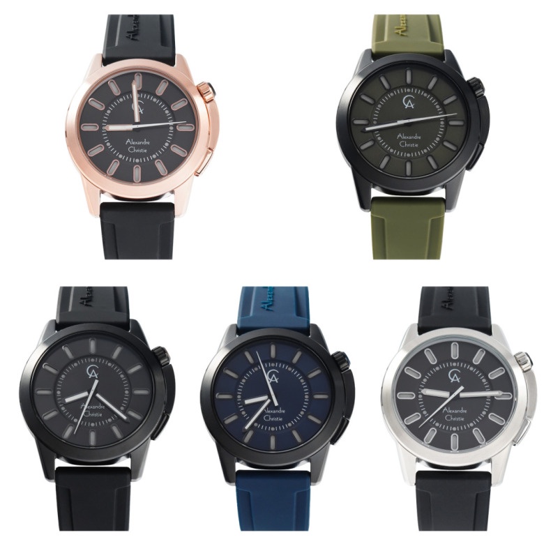 JAM TANGAN PRIA ALEXANDRE CHRISTIE AC 8632 / AC8632 RUBBER ORIGINAL GARANSI RESMI 1 TAHUN