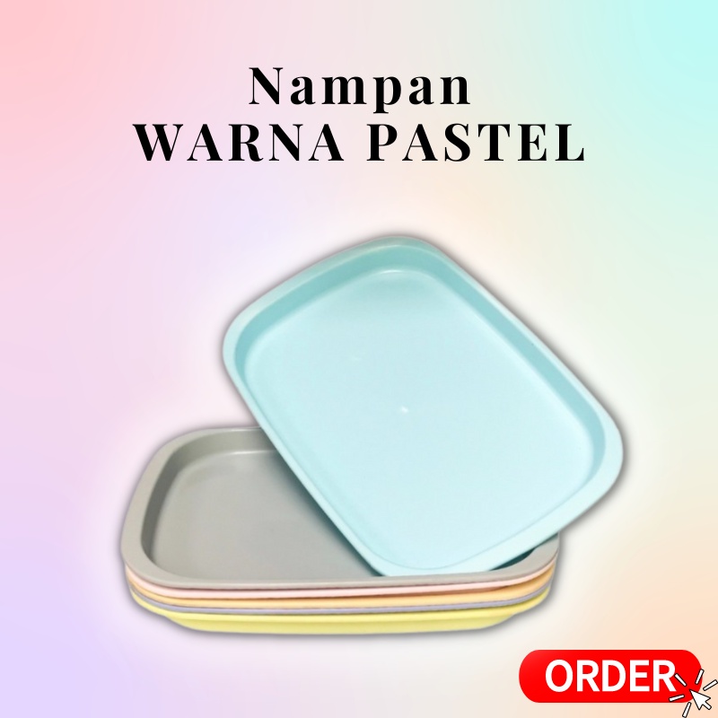 Nampan / Baki Plastik Casual Pastel Ukuran Kecil