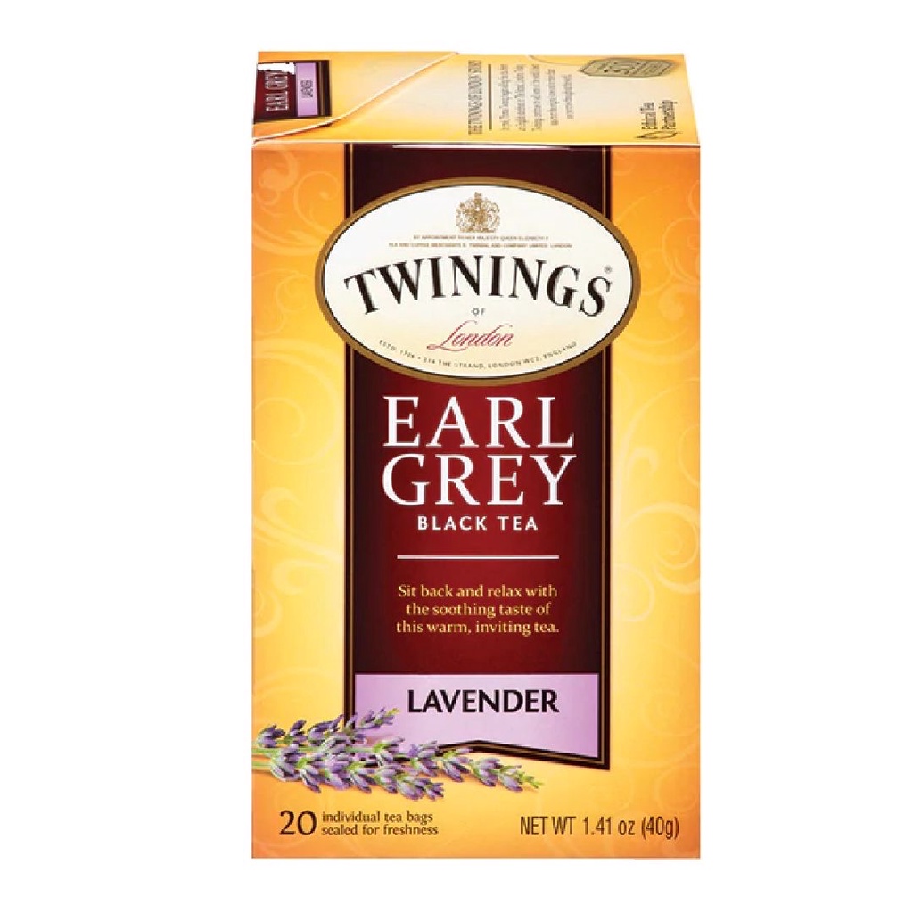 Twinings of London Earl Grey Black Tea Lavender Tea Bag  20s x 2gr