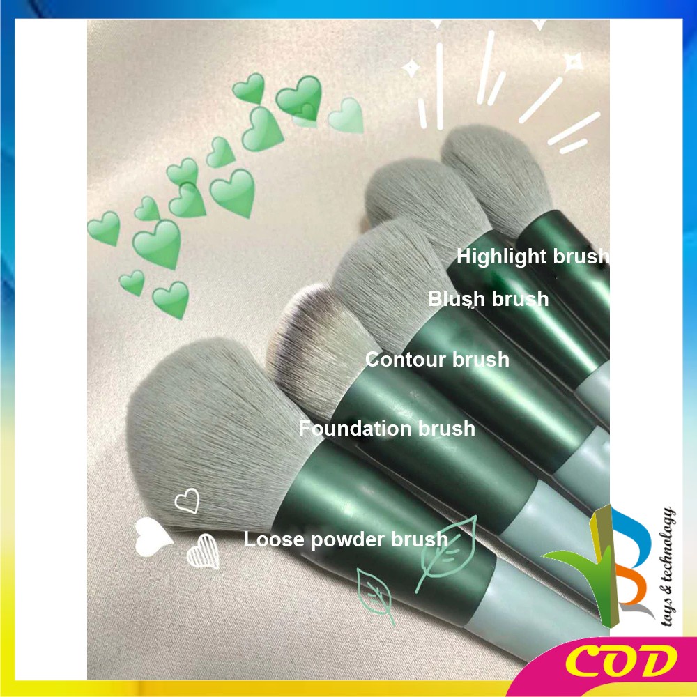 RB-K95 Brush Make Up Set 13PCS Dengan Tas Portable / Kuas Make Up Cosmetic Foundation Blusher Highlighter / Beauty Brush Set