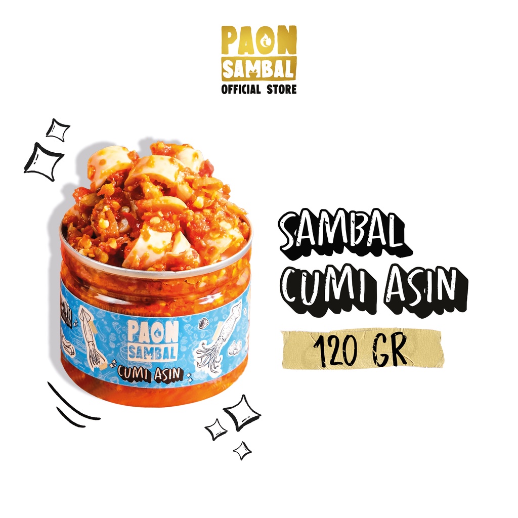 

Paon Sambal Cumi Asin 120 gram / Sambel Cumi