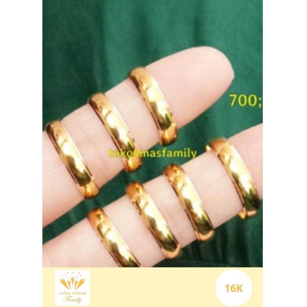 [Art. 2X] Cincin Emas 700 Ring COUPLE (WEDDING) berat 1-3 gram an