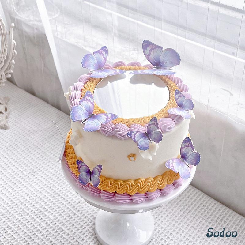 

Cake Topper happy birthday Hiasan Kue kupu Kupu Butterfly Pink Ungu Biru topper kue Ulang Tahun - SO