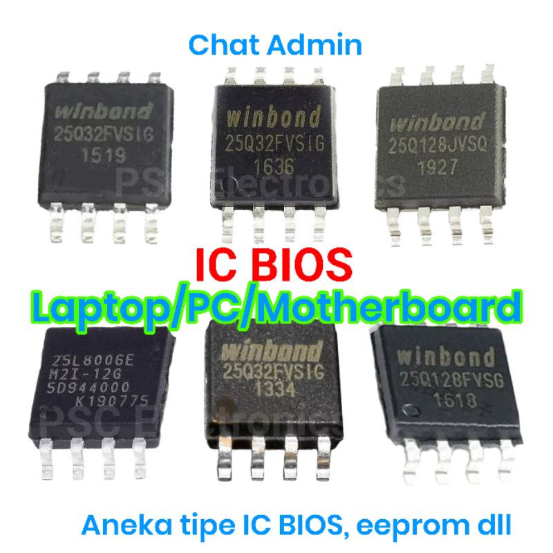 IC Bios eeprom Laptop Motherboard PC berikut isi program