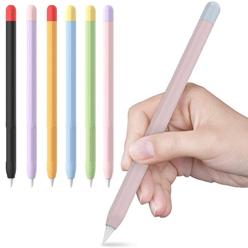 Tempat Pulpen Silikon Lembut Untuk Apple Pencil Generasi Ke 2 Stylus Pen Cover Untuk Apple Pencil 1st Gen Pelindung Case Aksesoris