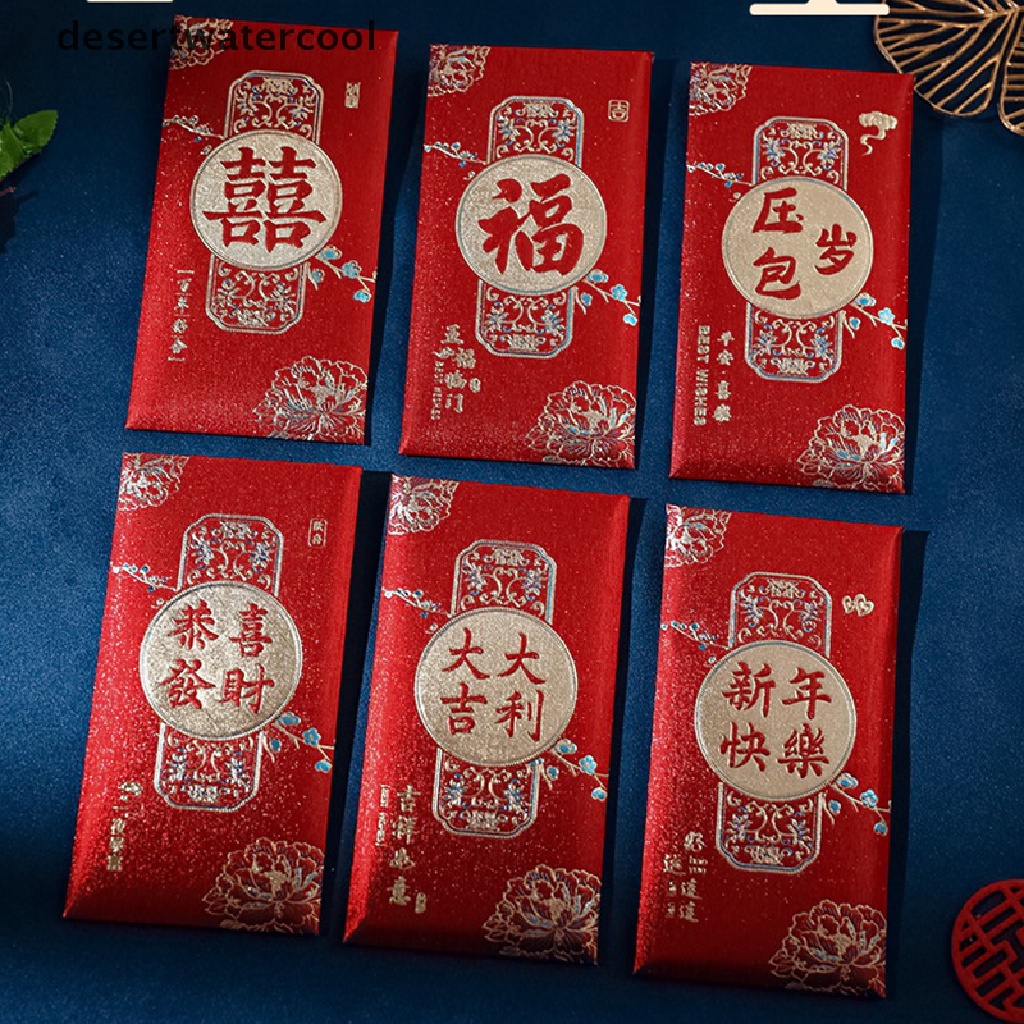 Deid 6PCS 2023tahun Kelinci Merah Packet Imlek Amplop Merah Kreatif Hongbao Tahun Baru Festival Musim Semi Nikah Ulang Tahun Amplop Merah Martijn