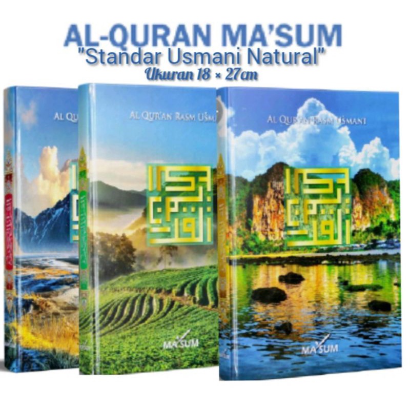 KITAB SUCI AL-Qur'an MA'SUM RASM USMANI SERI NATURAL UKURAN BESAR  A4