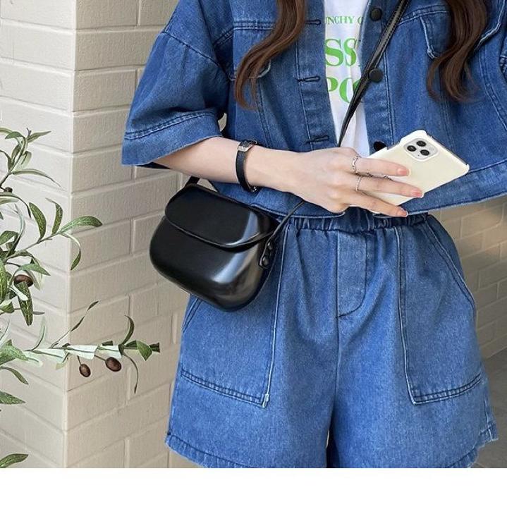 Terlaris Tas Selempang Kulit Wanita Tas Cewek Mini Slingbag Saddle Bag TCW 8505