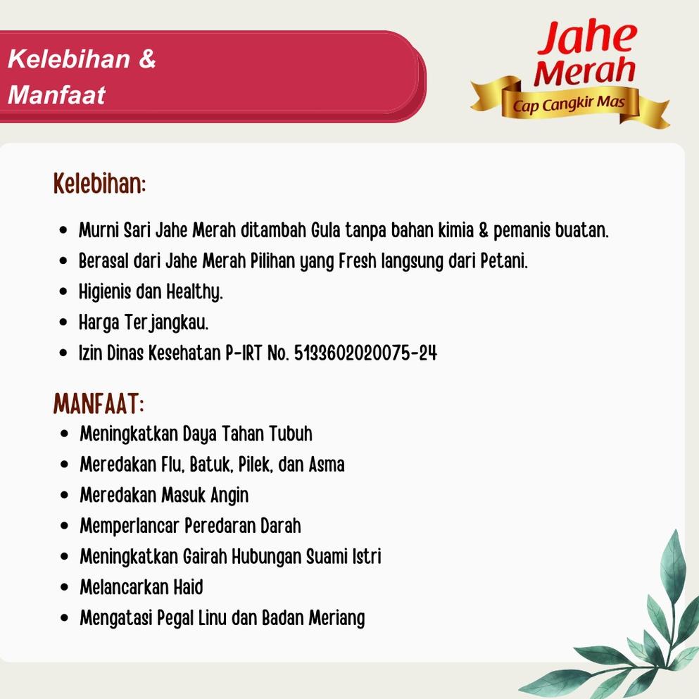 

1.1 SPESIAL Jahe Merah Cap Cangkir Mas Original 330 Gram Paket isi 3 Terlaris .,,.,.,