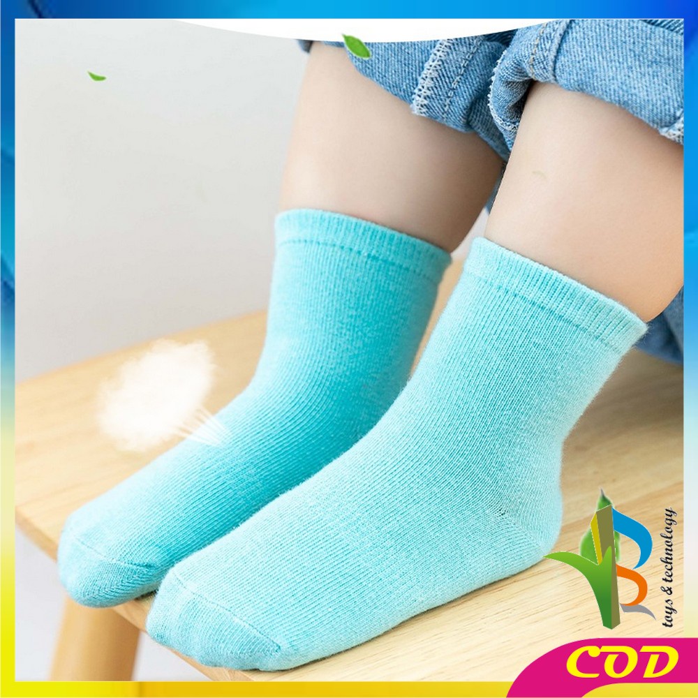 RB-P535 Kaos Kaki Anak 6 Pasang Anti Slip Pendek Polos Baby Kids Socks / Kaus Kaki Anak Anti Licin Anak Perempuan Laki Laki