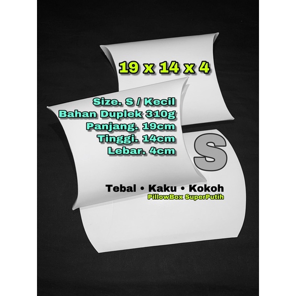 

Pillow Box PUTIH S SMALL KeciL / tempat kado souvenir / paket packaging online shop / kosmetik