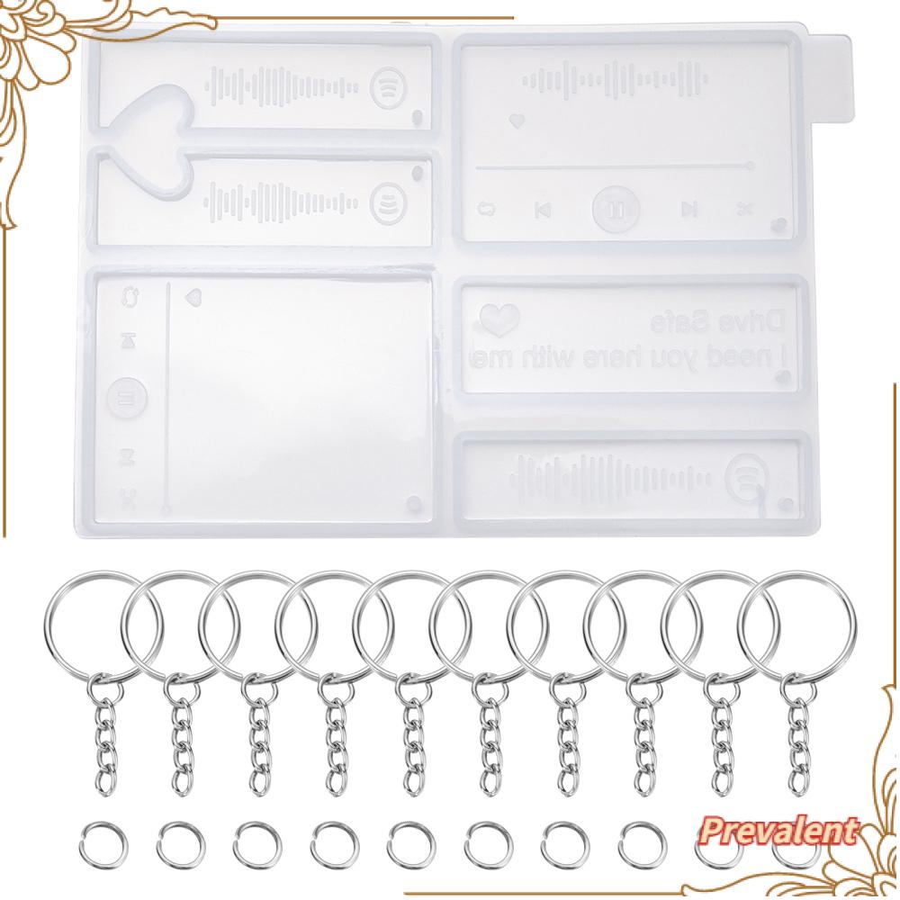 PREVA Keychain Molds Casting Crystal Epoxy Resin Crafts Silicone Mould