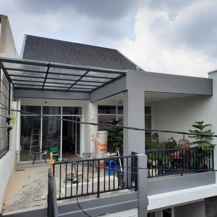 kanopi kaca kanopi polycarbonate kanopi transparan minimalis