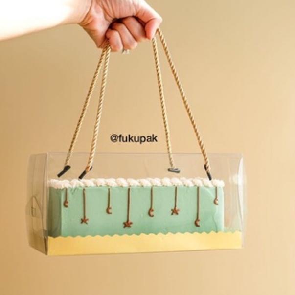 

[Q-5Y ✉] Box Mika Tali 20pcs| Clear Transparent Cake Box| Kotak Hantaran Hamper Tumpeng Chiffon Pudding Lapis-pasti dikirim