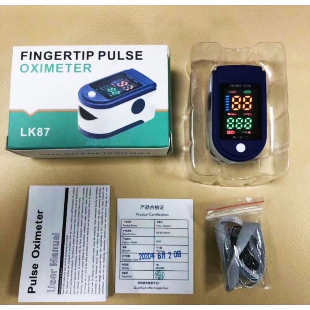 Fingertip Pulse Oxymeter LK - 87 | Alat Pengukur Kadar Oksigen