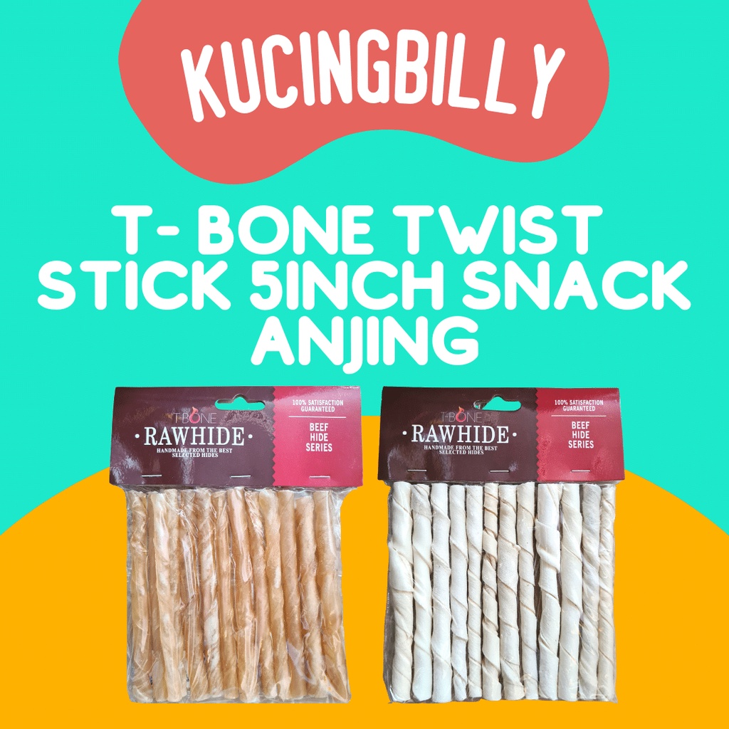 T-bone TWIST STICK 5inch snack anjing