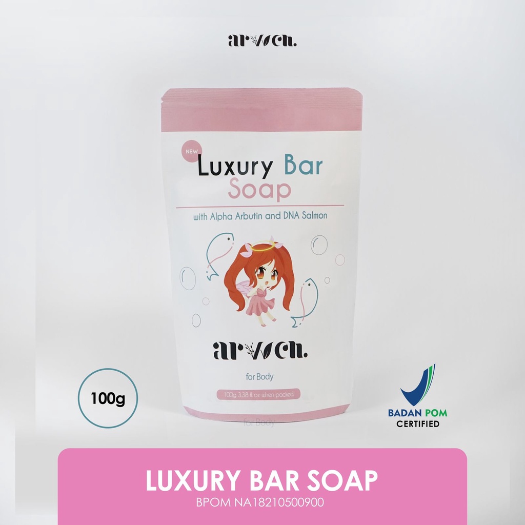 ❤ MEMEY ❤ ARVVEN Luxury Bar Soap With Alpha Arbutin DNA Salmon