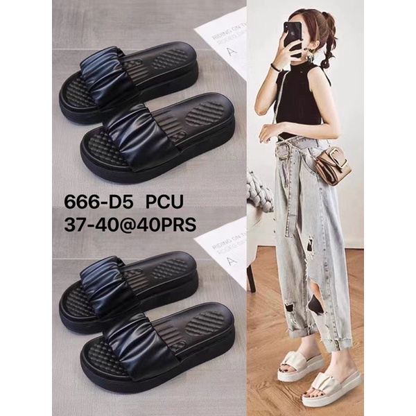 SANDAL WANITA WEDGES JELLY KARET IMPORT BALANCE 666