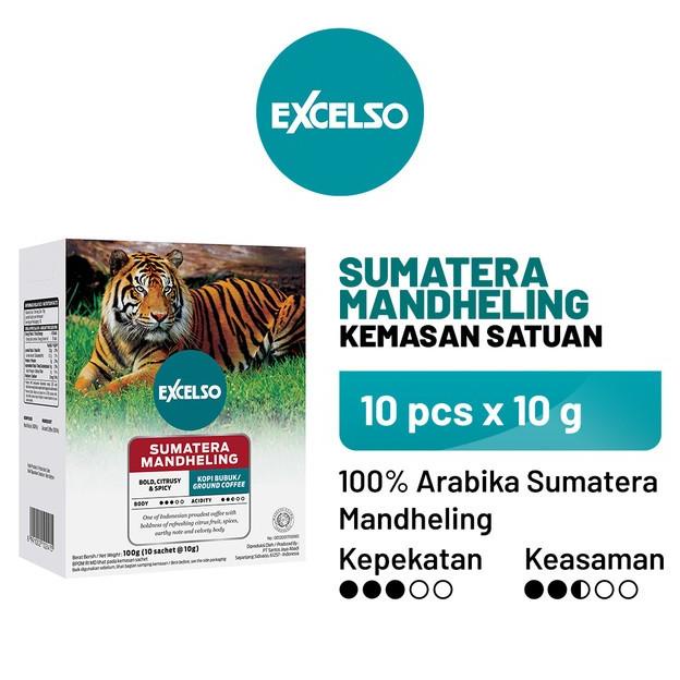 

[BISA COD] EXCELSO Sumatera Mandheling - Bubuk Kopi 1 Folding Box (10 x 10 gr)