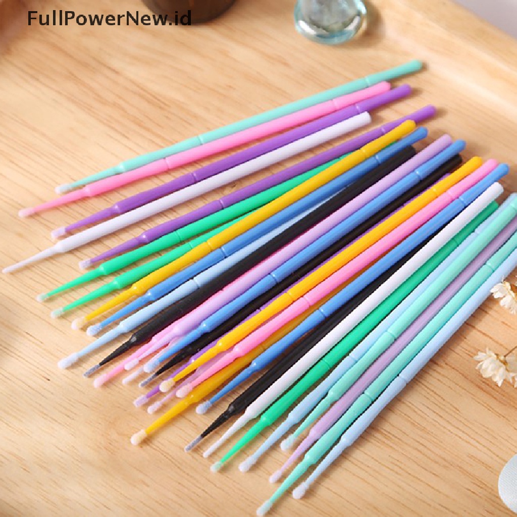 Power 100pcs/pak Bendable Micro Brushes Sekali Pakai Microbrush Aplikators Eyelash ID