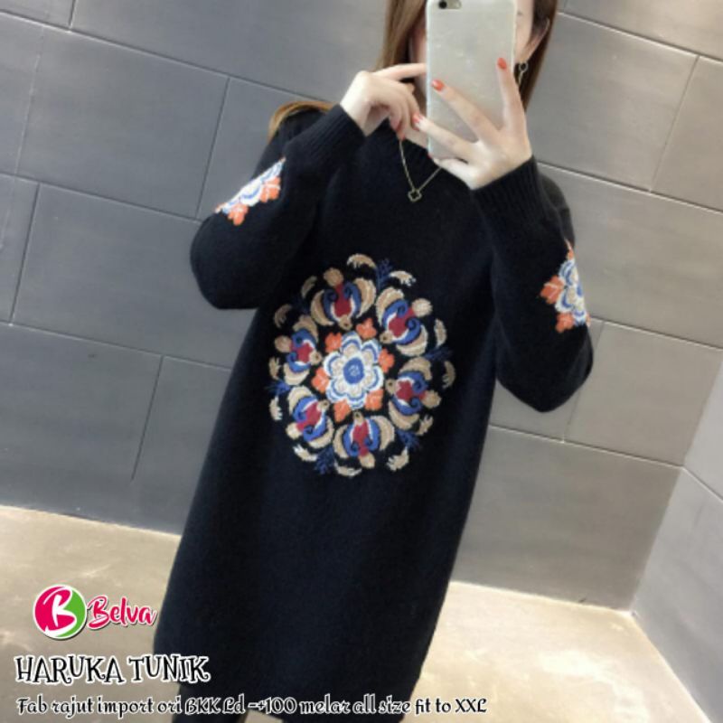 HARUKA TUNIK RAJUT IMPORT