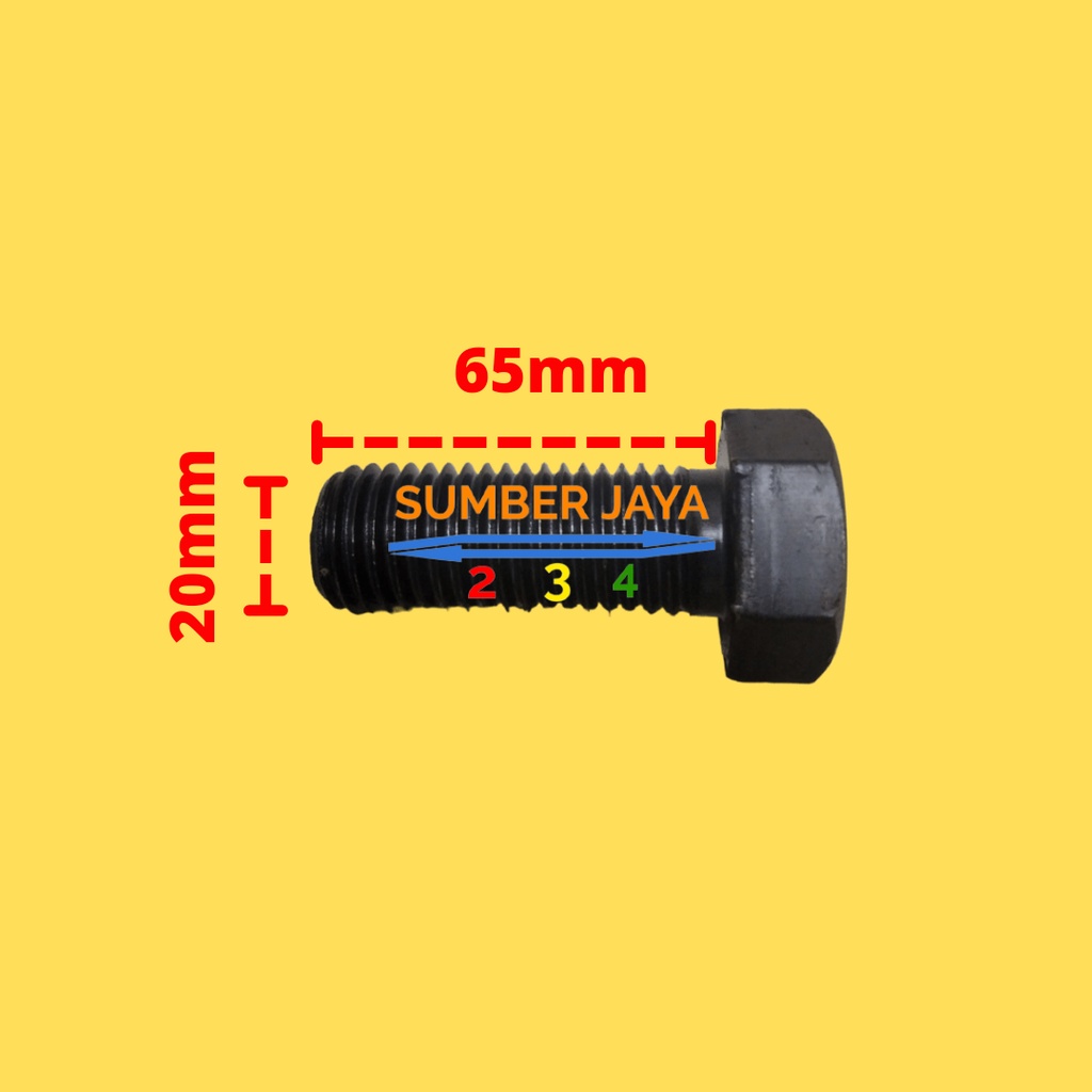 BAUT MUR BAJA 20 X 65 HITAM PER 1 PCS