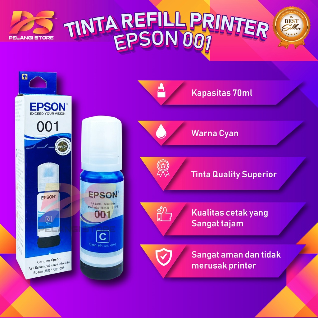 1 SET 4 PCS Tinta Epson 001 Tinta Printer L4150 L4160 L6160 L6170 L6190