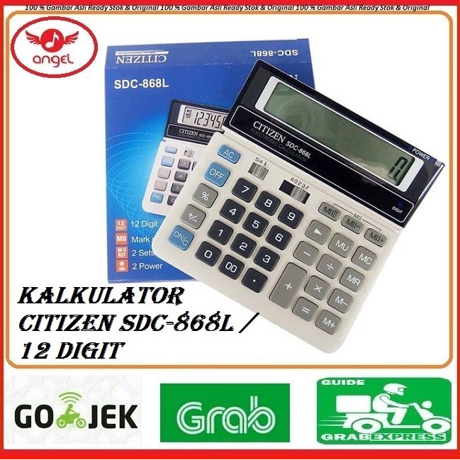 

KOMPLIT Citizen SDC 868L Electronic Calculator - Kalkulator 12 Digits Citizen