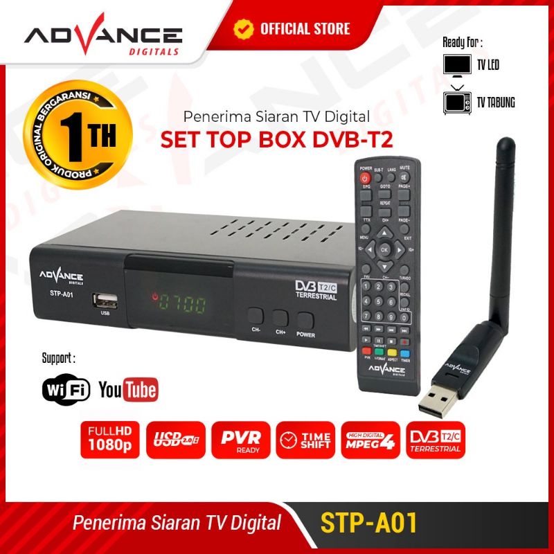 (READY STOCK) ADVANCE STB SET TOP BOX TV DIGITAL