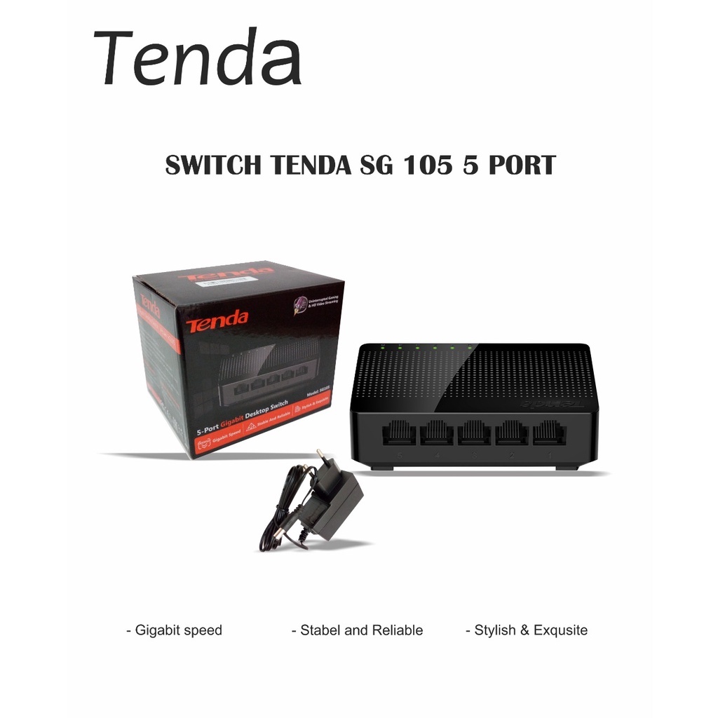 Switch Tenda SG105 Hub Gigabit 5 Port 1000 Mbps Ethernet
