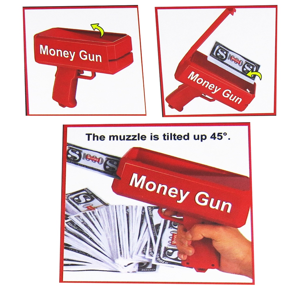 Money Gun | Mainan Pistol Keluar Uang Mainan Anak Laki Laki Tembak Tembakan | Kado Ulang Tahun Anak Cowok