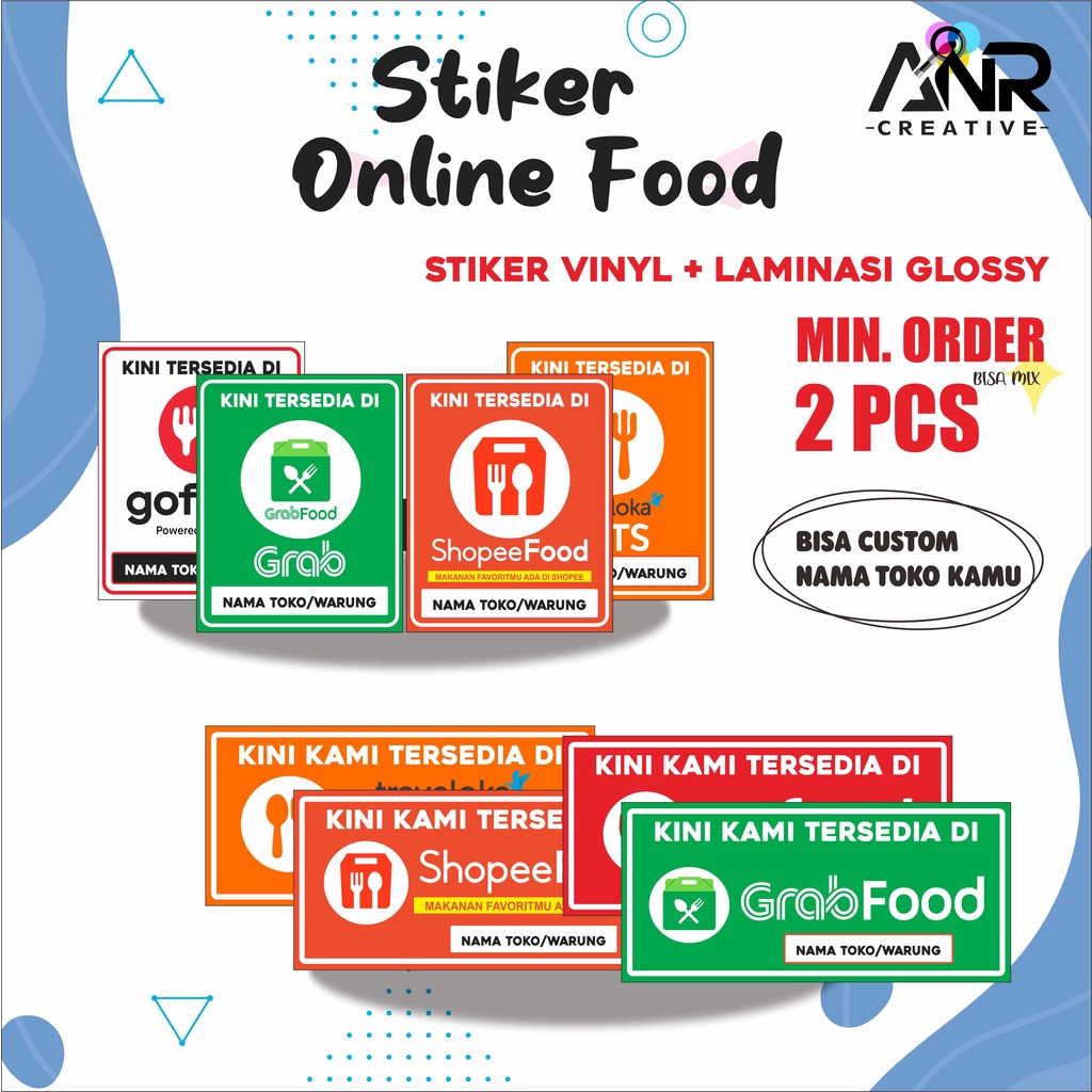 Jual Stiker Online Food Stiker Grabfood Stiker Gofood Stiker