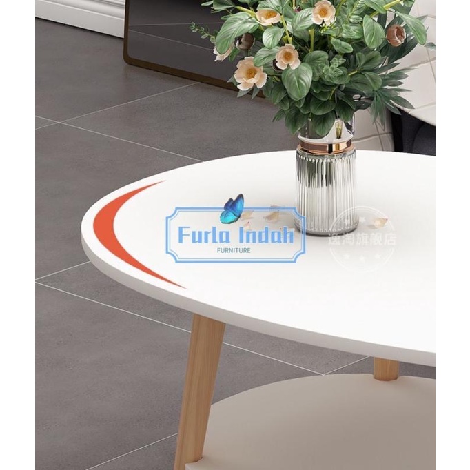 TERBARU MEJA TAMU MINIMALIS MEJA COFFEE 2 TINGKAT TYPE C1# BERKUALITAS G6846HGR5T