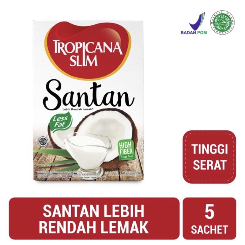 Tropicana slim santan 5 sachet @ 20 gram ( santan rendah lemak )