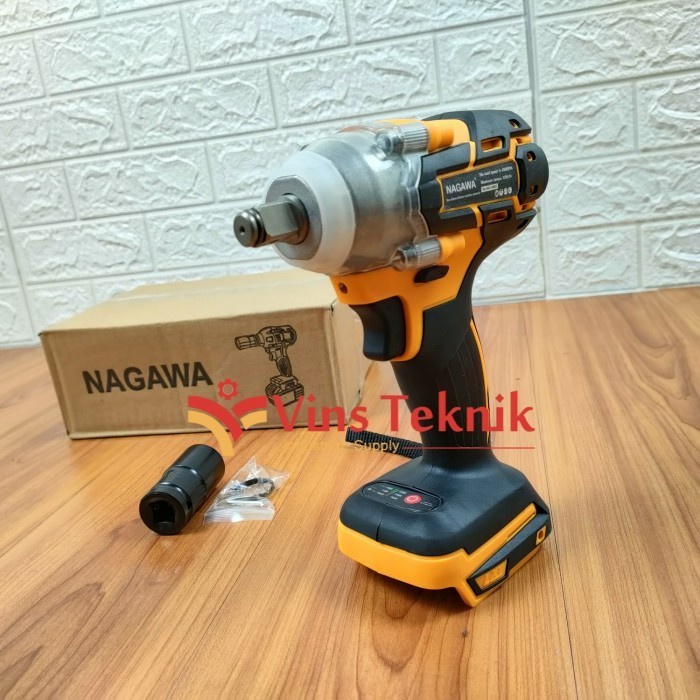 Unit Only Impact Wrench Brushless Nagawa Nci300U Mesin Pembuka Baut