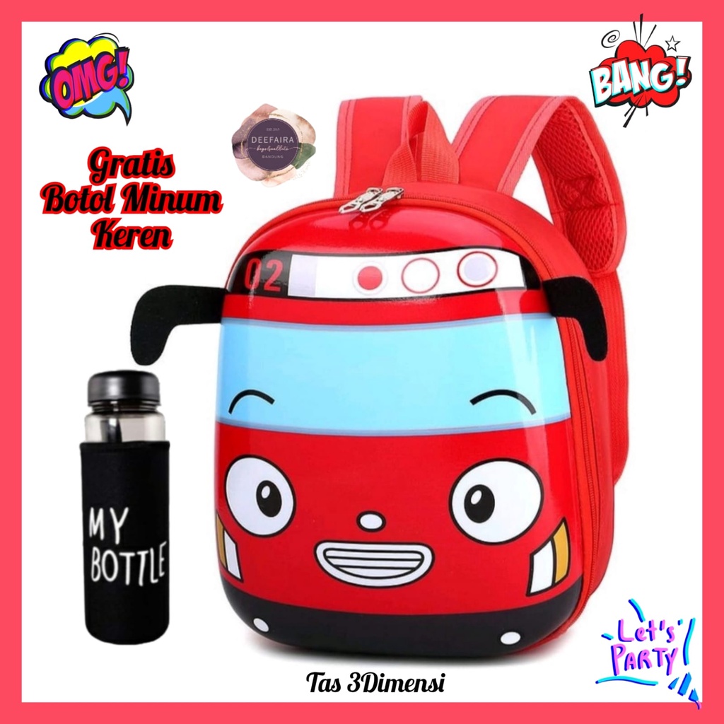 Tas Sekolah Anak Laki Laki Keren Bentuk T4yo 002 Gratis Botol Untuk Tk &amp; Sd