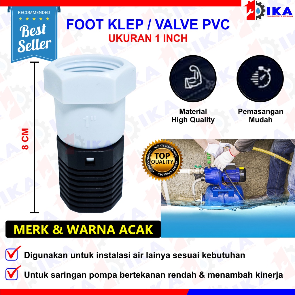 foot klep elva 1/2 inch pvc / saringan filter air / foot klep bagus