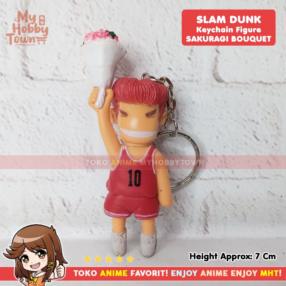 Gantungan Kunci Figure Anime Slam Dunk Sakuragi Hanamichi Akagi Takenori Rukawa Kaede Akira Sendoh Nobunaga Kiyota Haruko Akagi Hisashi Mitsui