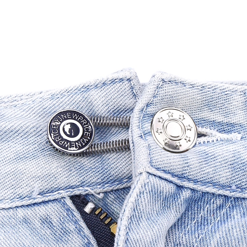 1pc Button Extender Untuk Celana Jeans/Gratis Jahit Adjustable Retractable Metal Buttons Waistband Expander