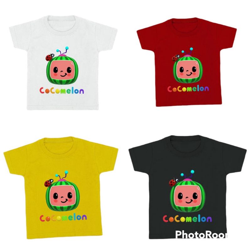 Baju Kaos anak 1-12tahun motif kartun cowok cewek