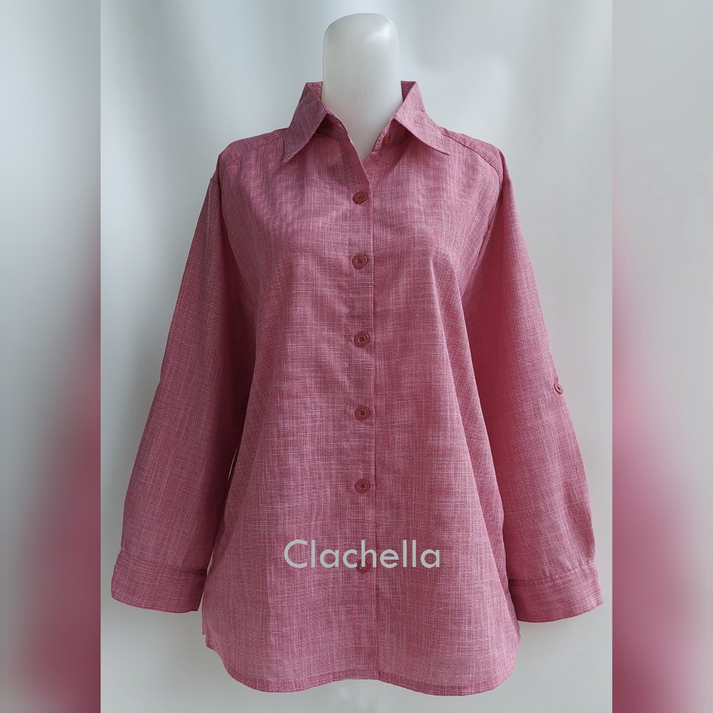 Clachella Kemeja Wanita Motif Abstrak, Baju Atasan Wanita B218553