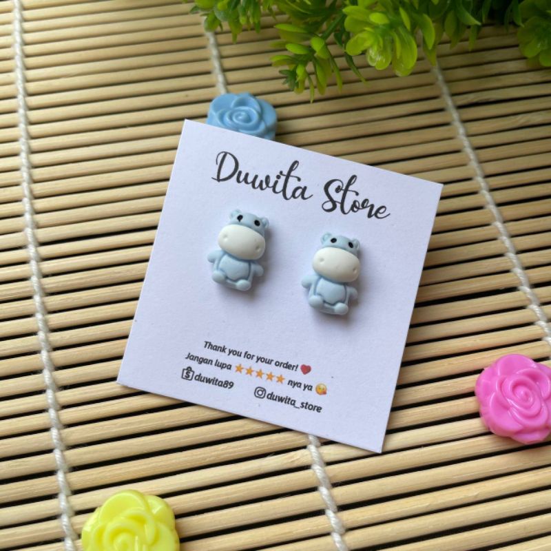 HANDMADE ANTING TUSUK PLASTIK DEWASA MOTIF BONEKA