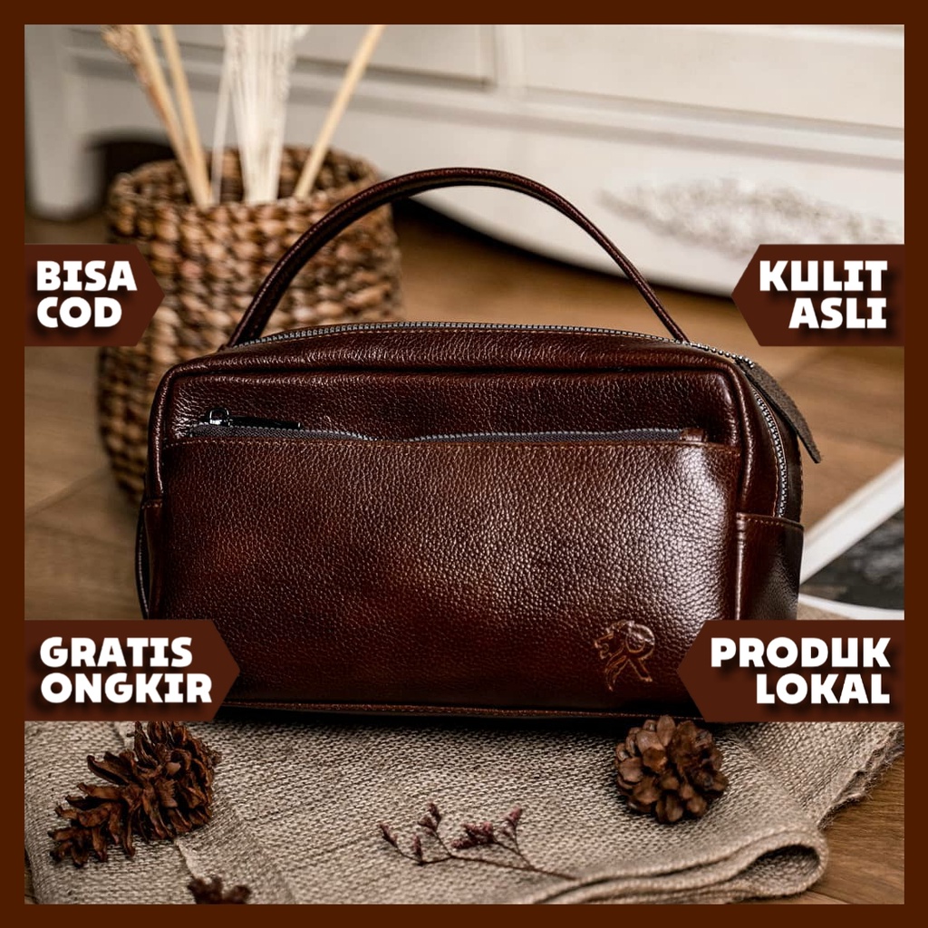 Tas Jinjing EXECUTIVE Kantong Dompet Barang Leather Pouch Purse Hanging Clutch Clucth Totebag Handba
