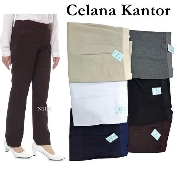celana kerja wanita/celana kerja jumbo/celana panjang bahan