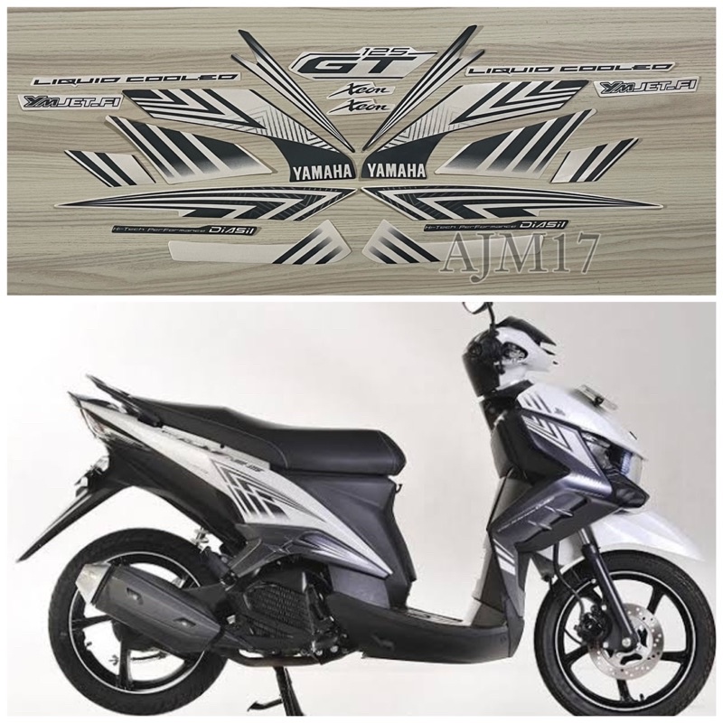 STIKER STRIPING MOTOR XEON GT 2014 PUTIH