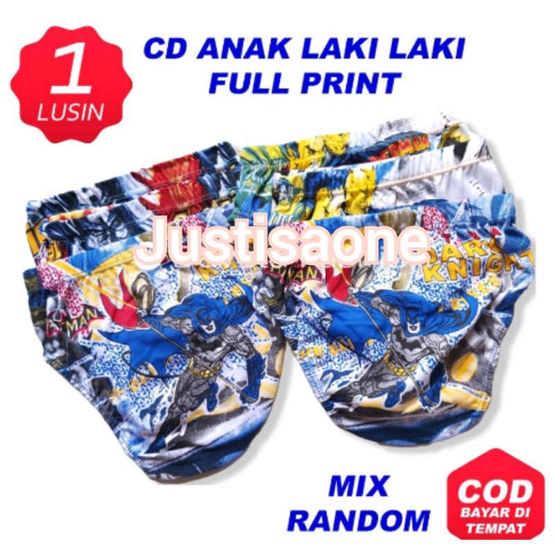 Grosir 1 Lusin Kenken Fullprint | celana dalam anak laki