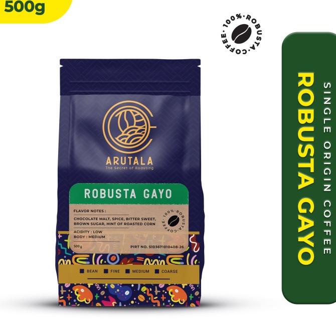 

[BISA COD] ARUTALA Kopi Gayo Alur Badak Robusta Coffee 500 Gram