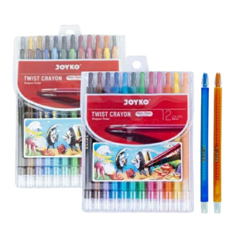 

Twist Crayon Putar Joyko 12 Warna Colors Set Pastel Krayon